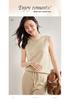 Women's Cashmere Sleeveless High-Neck Knit Vest - Soft Glutinous Solid Color Base Layer