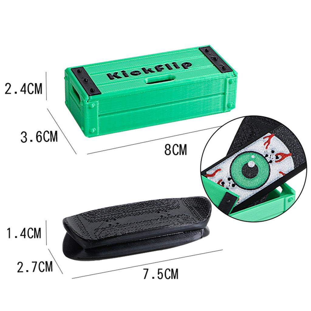 Fingerboard Deck 3D Printed Magnetic Mini Deck Fidget Finger Skate Board Pocket-Sized Mini Skateboard Toy for Stress Relief