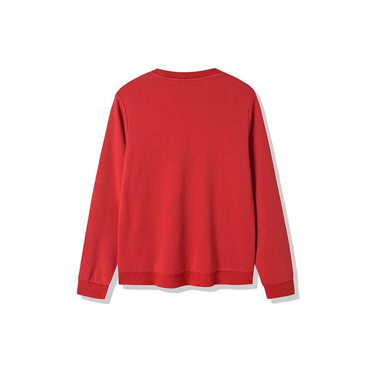 Anta Outdoor Series Plus Velvet Loose Fit Sports Crew Neck Sweatshirt Women Tops Red 162146709-2