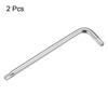 uxcell T27 Torx Wrench with Star Set of Chrome Vanadium Steel Hand Ideal for Automotive and Home Repairs Tamper-Proof Key, 2, L-Shaped 6-Point Wrench,