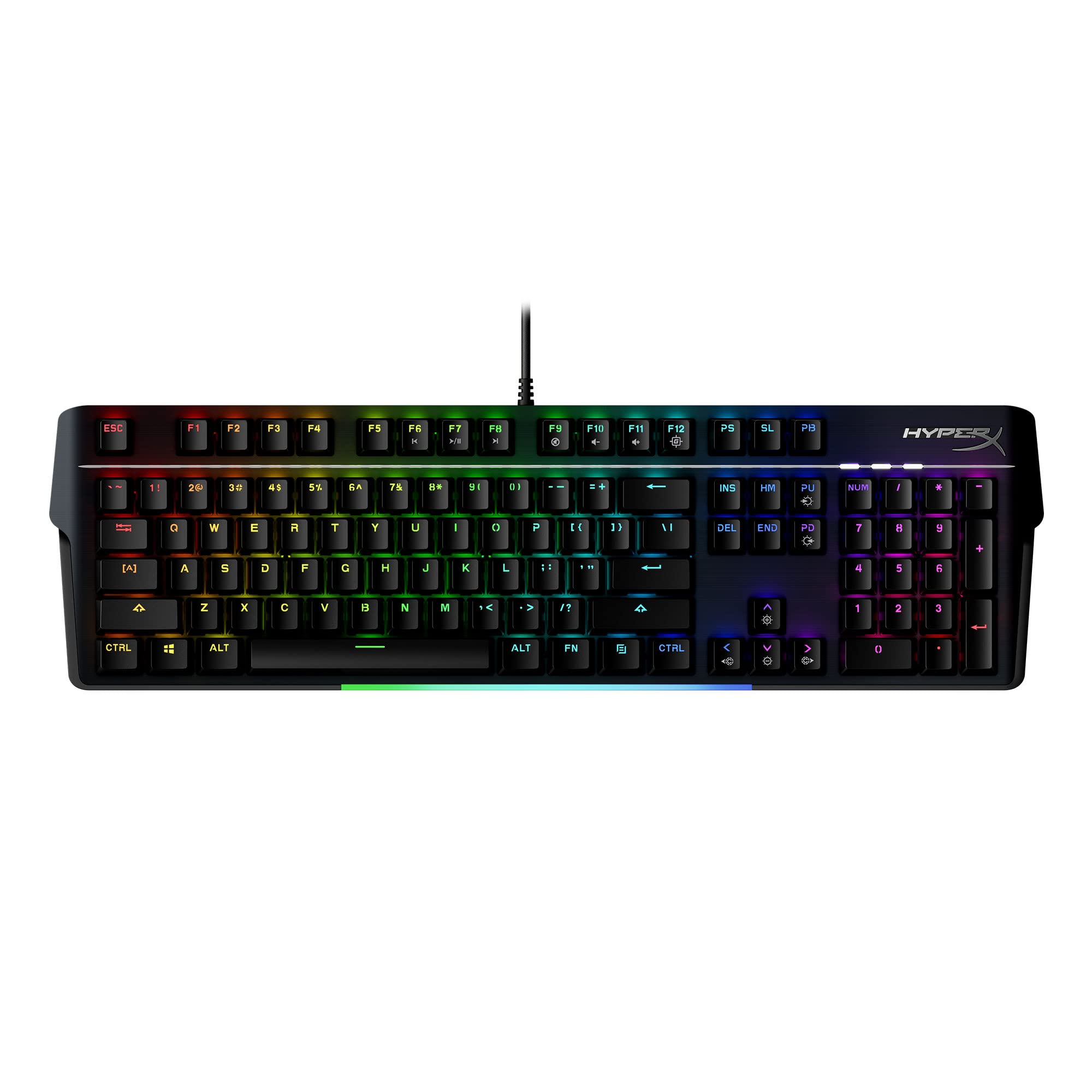 

HyperX Alloy MKW100 RGB Mechanical Gaming Keyboard with Red Switches, Black, 4P5E1AA#ABA [Used] чорний