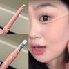 2 Color-Blocking Sleeping Silkworms Stick Pink Brown Highlighter Pen  Suitable for Lazy People