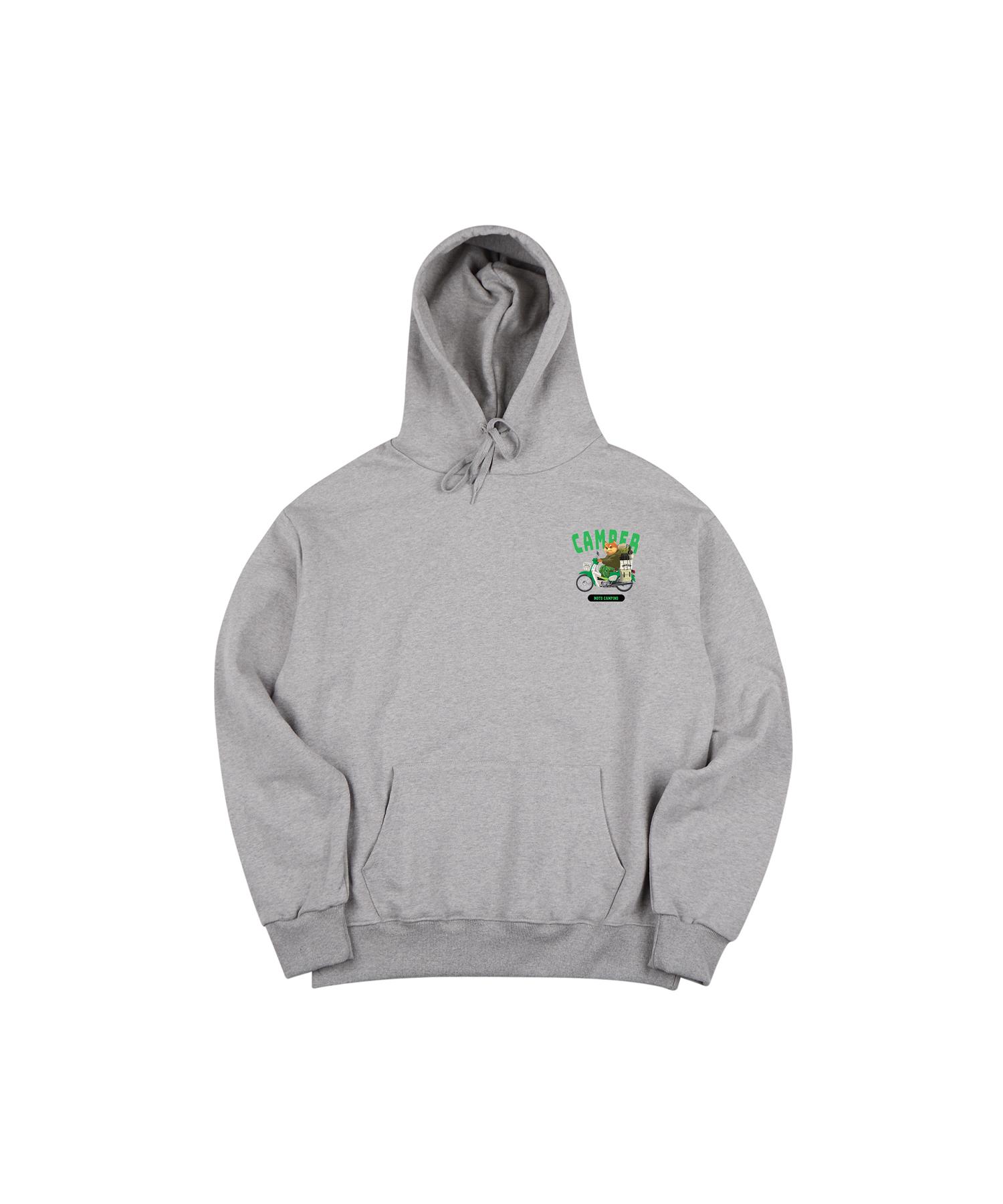 Cream Soda Lab Motocamp Small Logo Hoodie Gray Green Kimo L