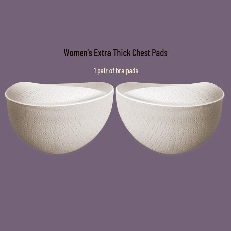 Ultra Thick 8CM Push-Up Bra Pad Inserts - Universal Style, Removable Lingerie Pads for Enhanced Lift and Support.