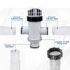 Universal Pool Plunger Valves with Conversion Adapters Plastic Texture for Pools Enhanced Filtration and Maintenance