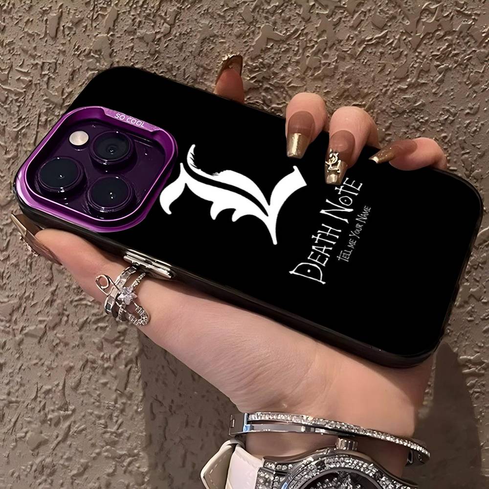 D-Death Note Phone Case Color Silver Shell For LPhone 17 16 16e 15 14 13 12 11 Pro Max Plus