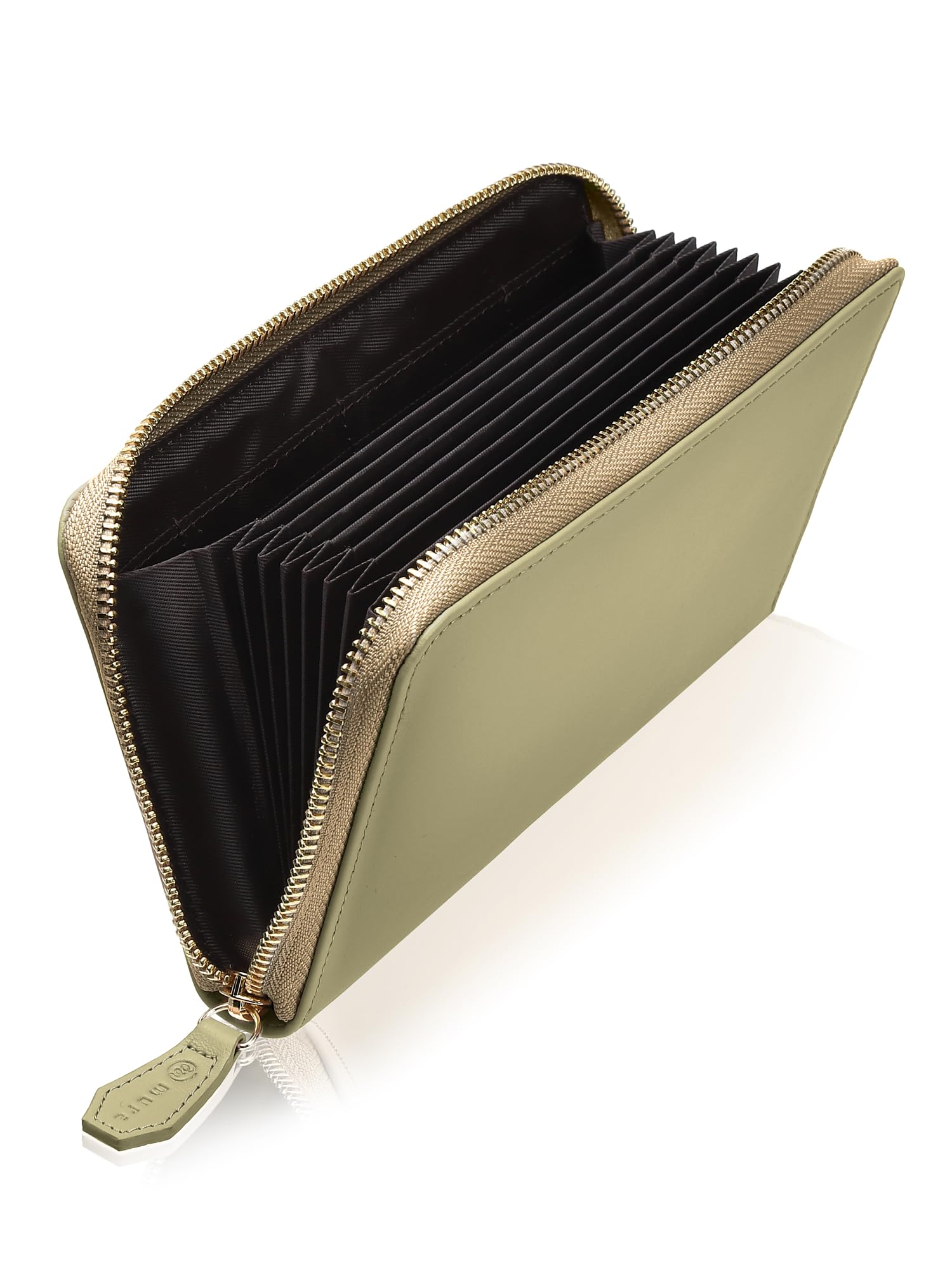 

Passbook Genuine Green [Mura] Women s Case, Leather, Multi-case, Anti-Magnetic, Anti-Skimming, Bellows,