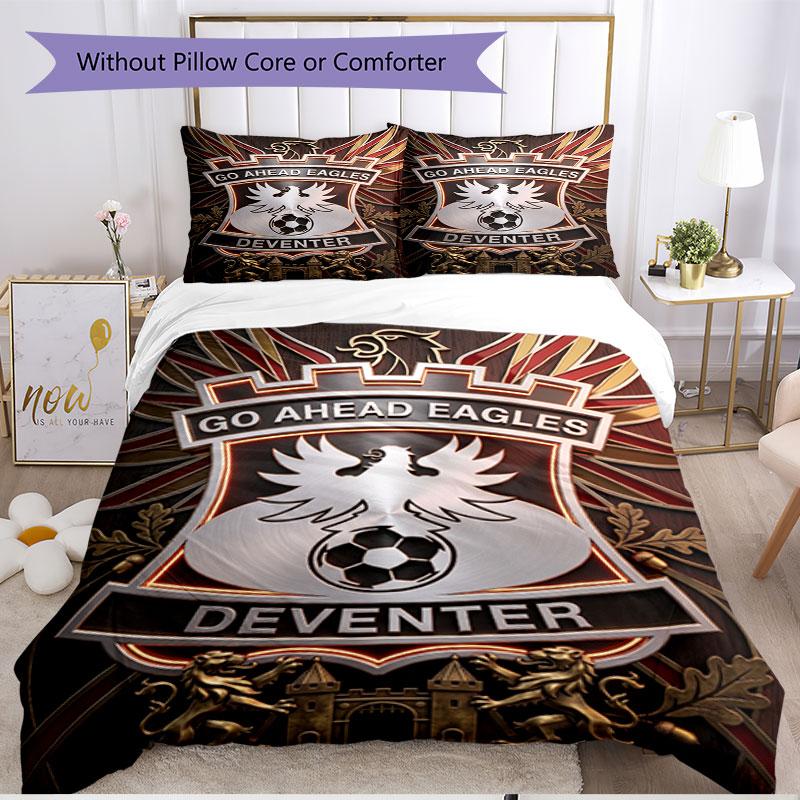 3pcs Duvet Cover Set (1*Duvet Cover + 2*Pillowcase, Without Core), Go Ahead Eagles Print Soft All‑Season Bedding Set, Home Bedroom Decor Gift
