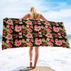 Floral Print Pink Flower Beach Towel Absorbent Lightweight Sand Free Super Soft Fast Drying Swim Towels for The Sports Beach Gym