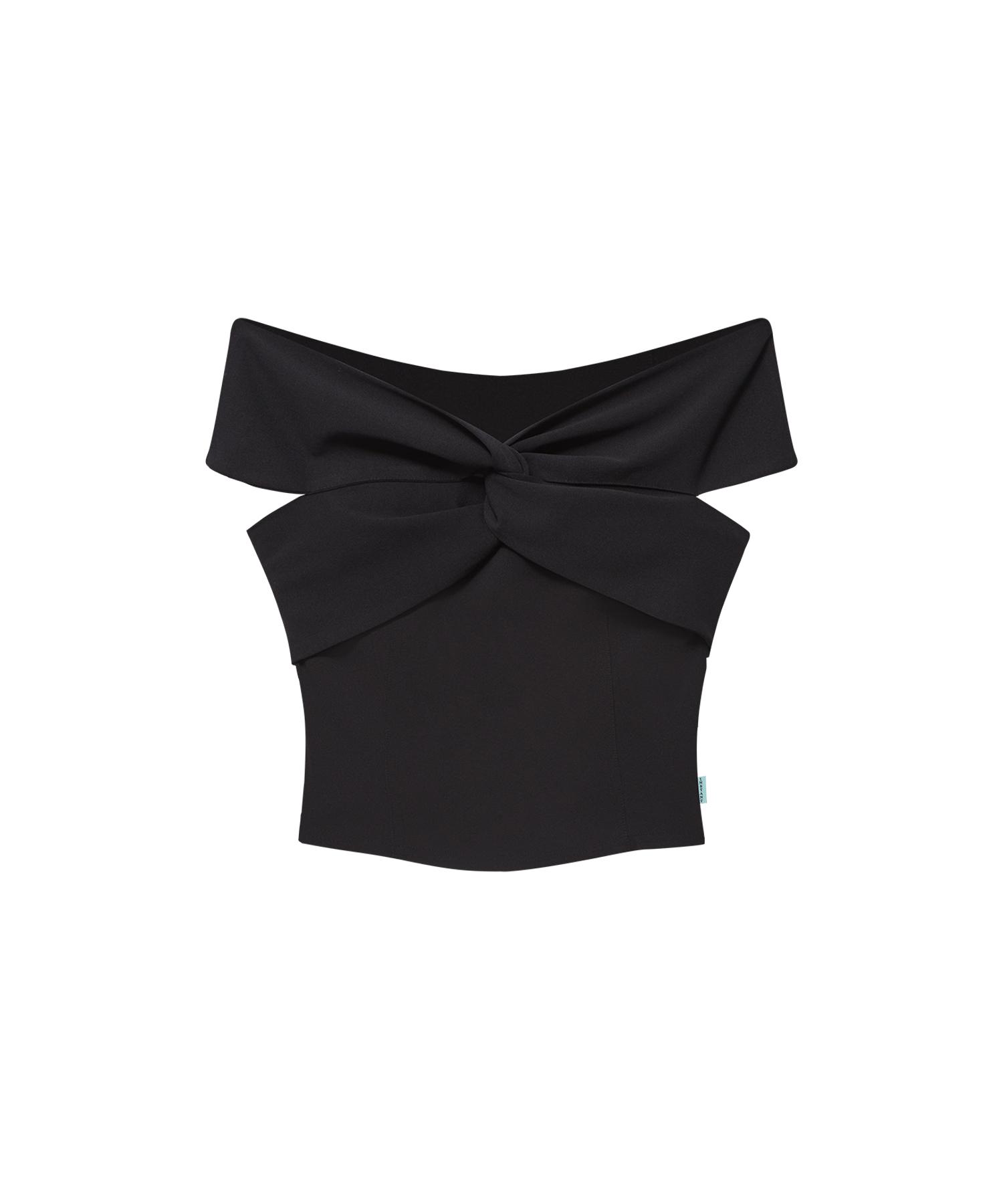 Instant Punk Off-Shoulder Twist Blouse Ivory/Free