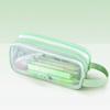 Transparent Mesh Pencil Case Large Capacity Double Layer Pen Bag for Students Lightweight Stationery Pouch for School Office Exams
