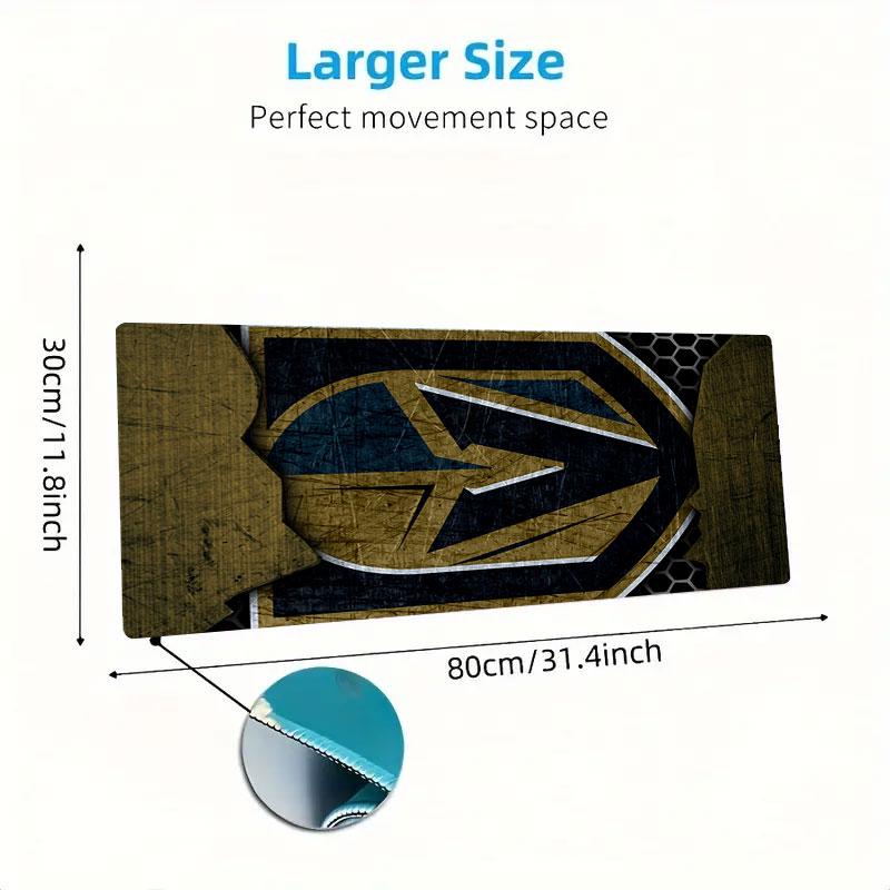 Vegas Golden Knights Mouse Pad, Large Gaming Desk Mat, Non-slip XXL Mousepad for Laptop & Tablet, Mini PC Playmat with Stitched Edges