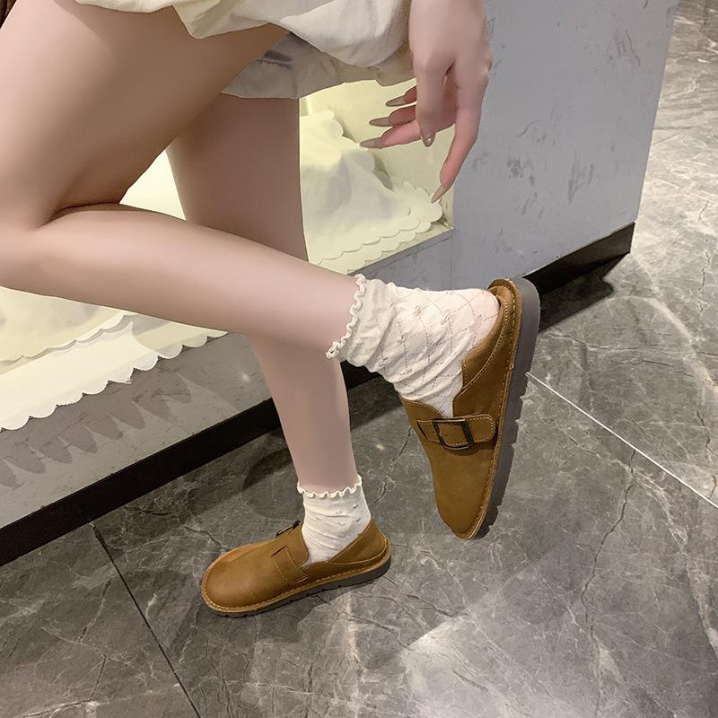 Fashion Female Ethnic Style Loafers Women Flats Vintage Mary Jane Shoes Elegant Retro Fashion Comfortable Leather Stitching Sneakers