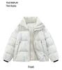 Unisex Tie-dye Stand Collar Puffer Jacket, Thickened and Large Size