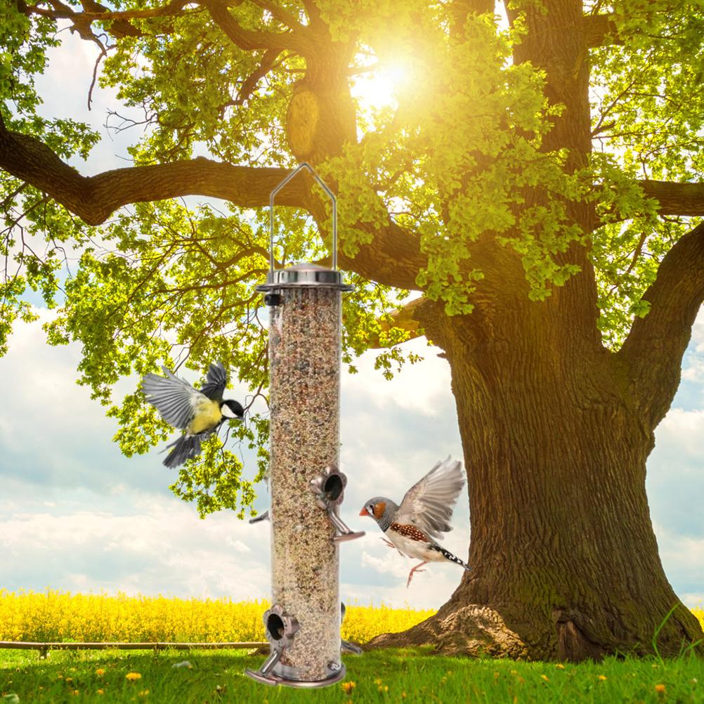 Bird Feeders for Outside Bird Feeder Hanging for Garden Yard Outside Decoration Food Dispenser Bird