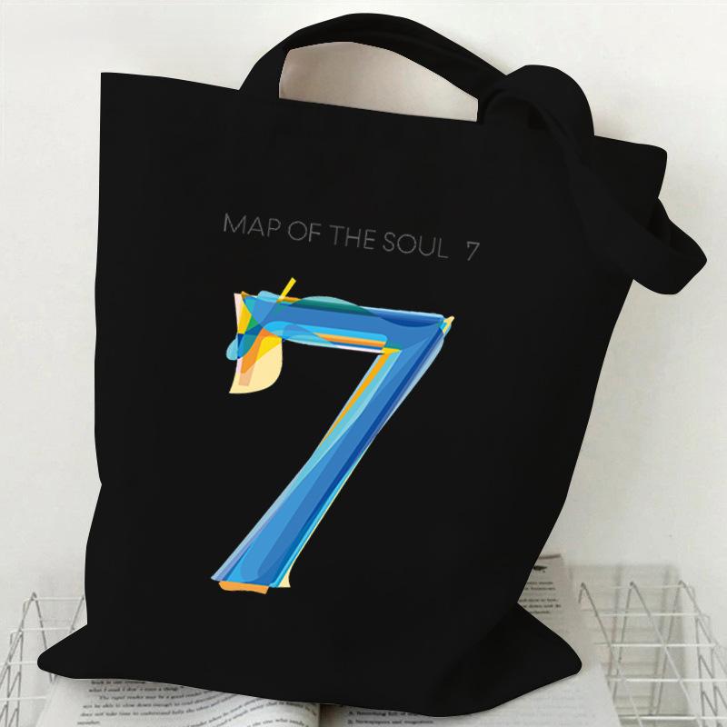 Korean Style Cartoon Print Tote Bag for Women Men Large Capacity Oxford Cloth Shoulder Crossbody Bag Fashionable Commute Backpack KTB