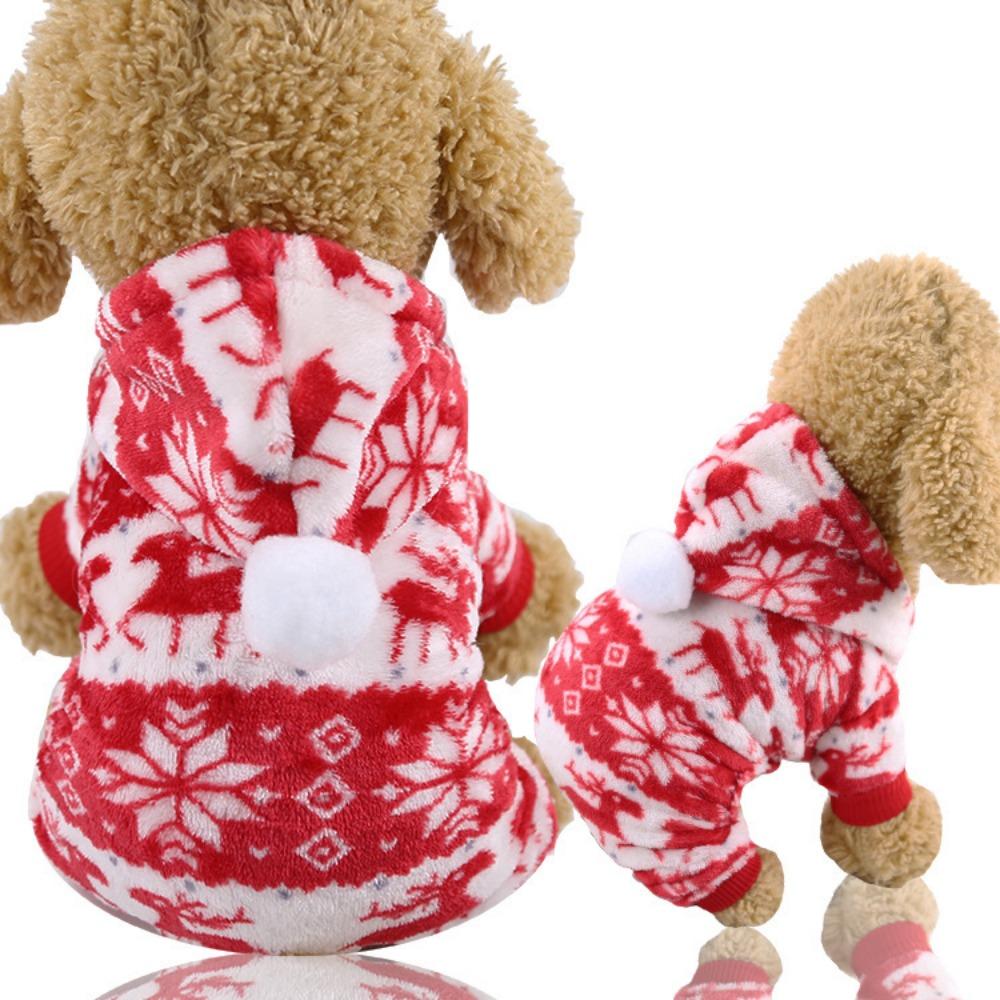 quad velvet flannel dog Christmas dog clothes cat pet clothes cat autumn and winter supplies