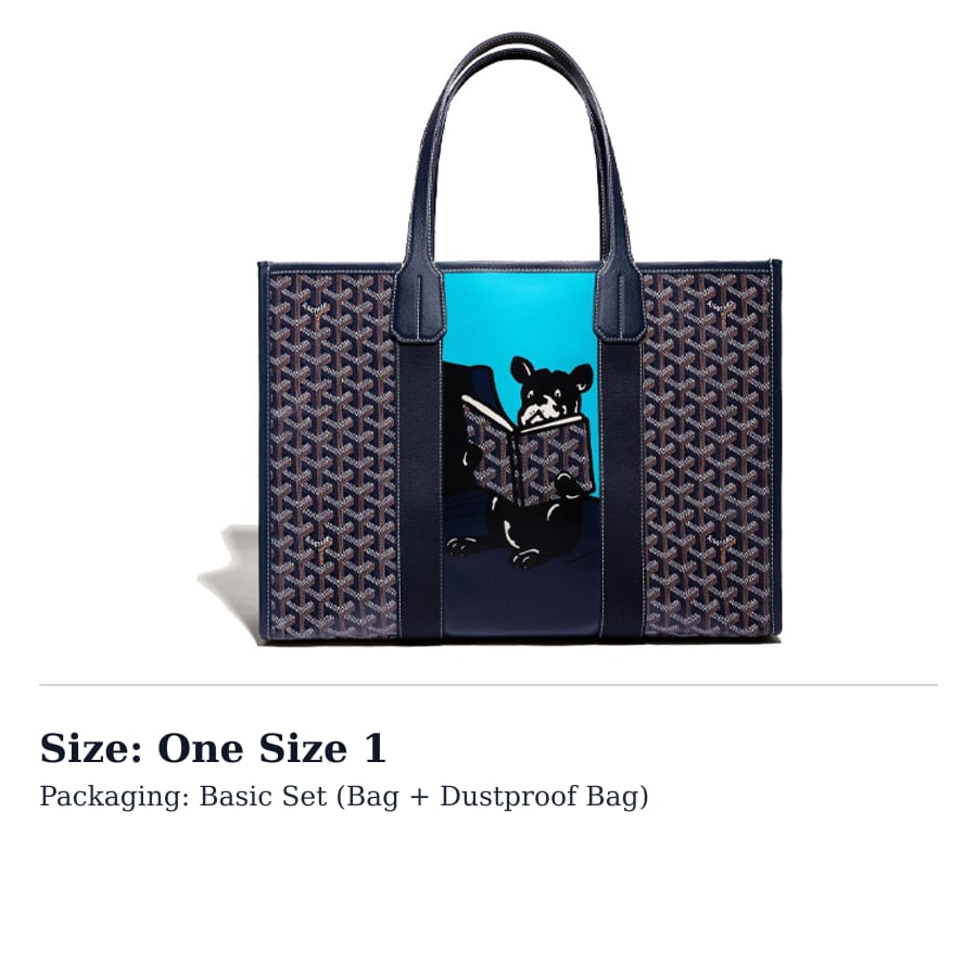 GOYARD Villette Tote Bag Mm Navy Blue VILLETMMLTY12CL12X