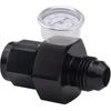 EVIL ENERGY 6AN Male Flare to -6 Female Swivel with 1/8" NPT Gauge Port Fuel Pressure Take off Fitting Adapter Aluminum