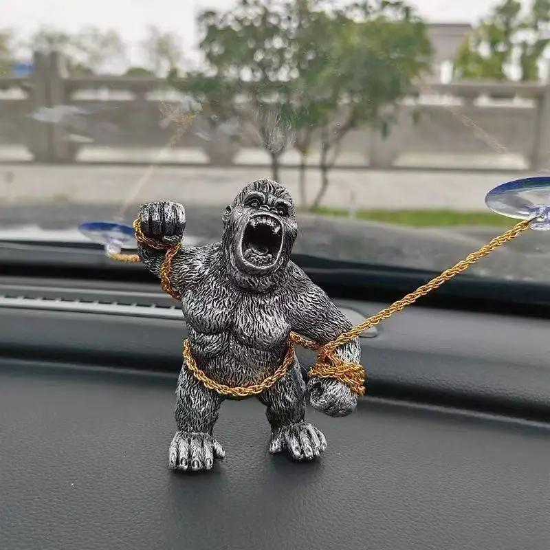 Gorilla Car Dashboard Decor - Aggressive Roaring Design Car Interior Accessory for Auto Desk, Aquarium Home Decoration