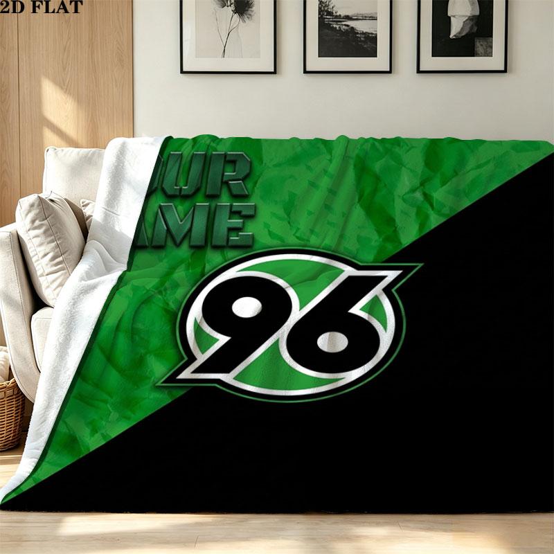 1PC Hannover 96 Custom Name Patterned Flannel Blanket Suitable For All Seasons for Home Decor Warmth and Comfort Gifts Holiday Present