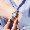 Women's Luxury Rhombus Square Dial Steel Band Wristwatch