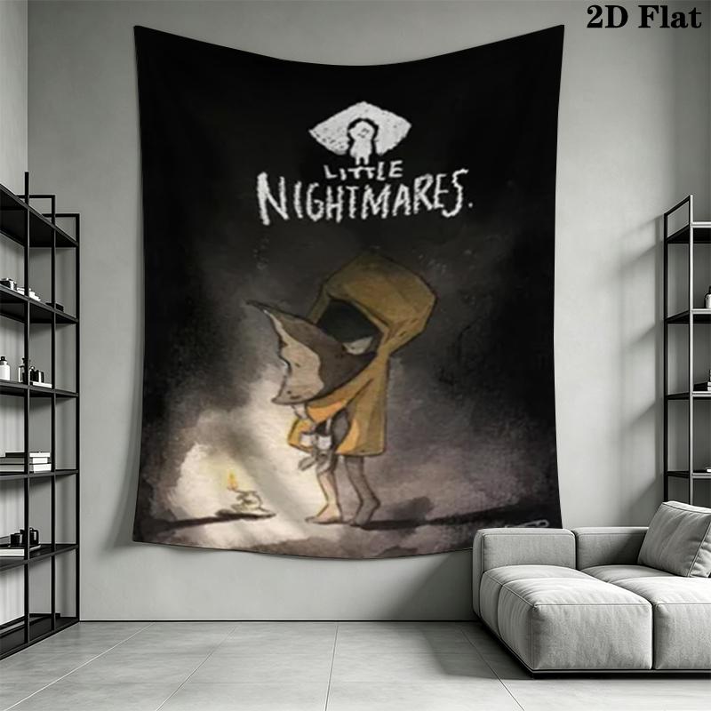 Little Nightmares Wall Tapestry Aesthetic Wall Hanging Printed Fabric Blanket Decorative Tapestries for Bedroom Living Room Home Decor