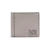 Michael Kors MK Logo Textured Leather Card Holder Wallet Men wallet Gray 39S2MHDF1T082