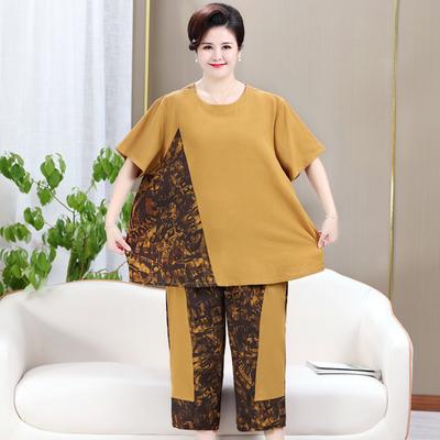 Plus size 2xl-7xl conjuntos de duas peças das mulheres outfits verão novo elegante roupas de verão para mulher calças largas perna define blusas casuais oversize