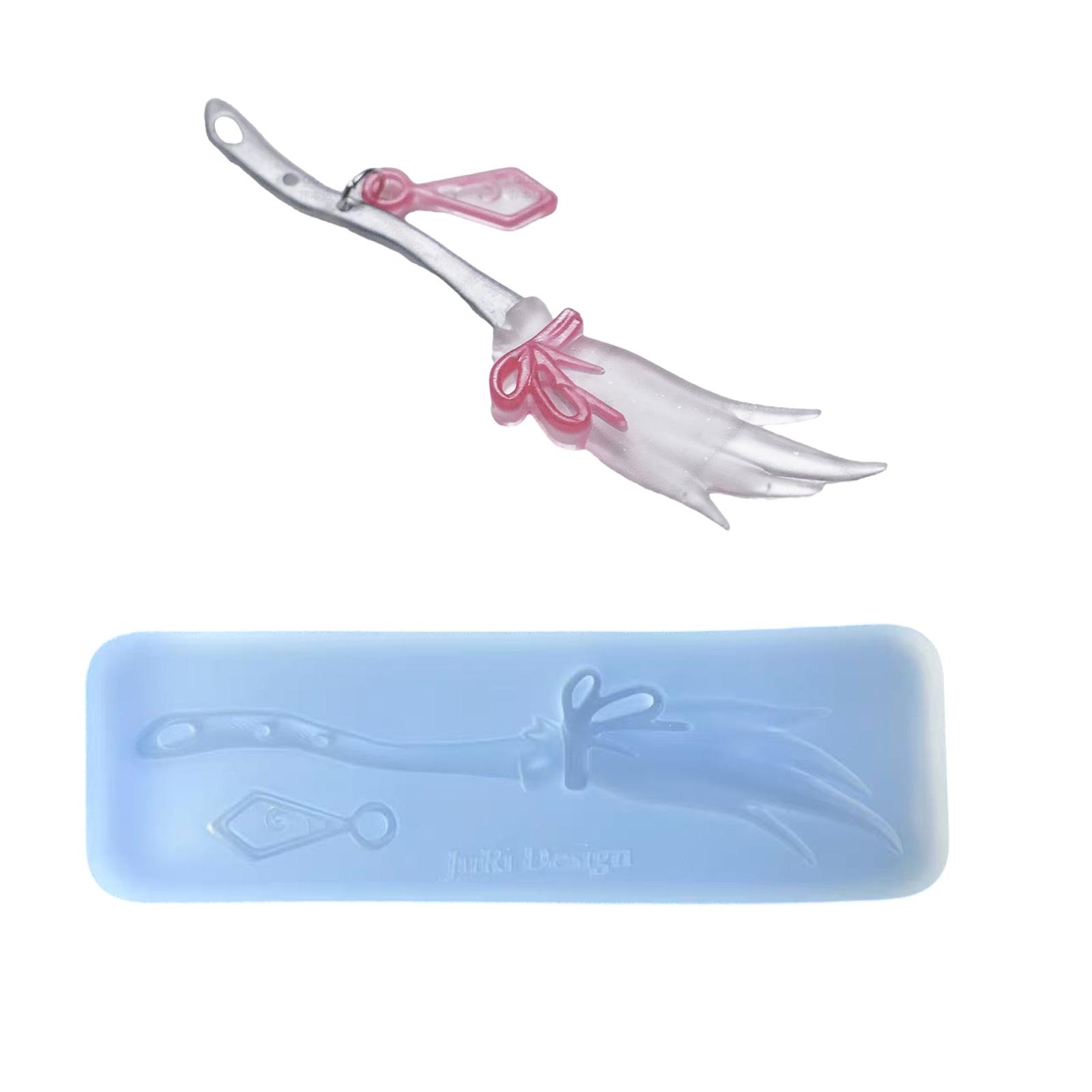 

Reusable Silicone Broom Mold Halloween Themed Crafting Molds Resin Soap Candle Moulds Perfect for Gifts and Decorations 1