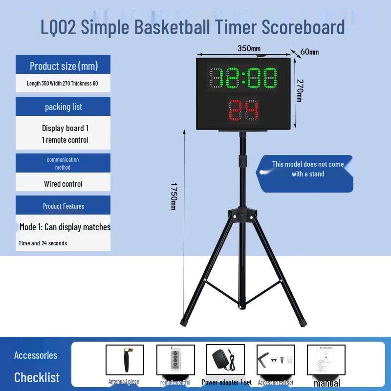 

Basketball Electronic Scoreboard with 24-Second Shot Clock