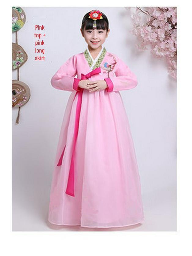 Dívčí červnový 1. Korejský tradiční Hanbok - Joseonský etnický performance taneční kostým