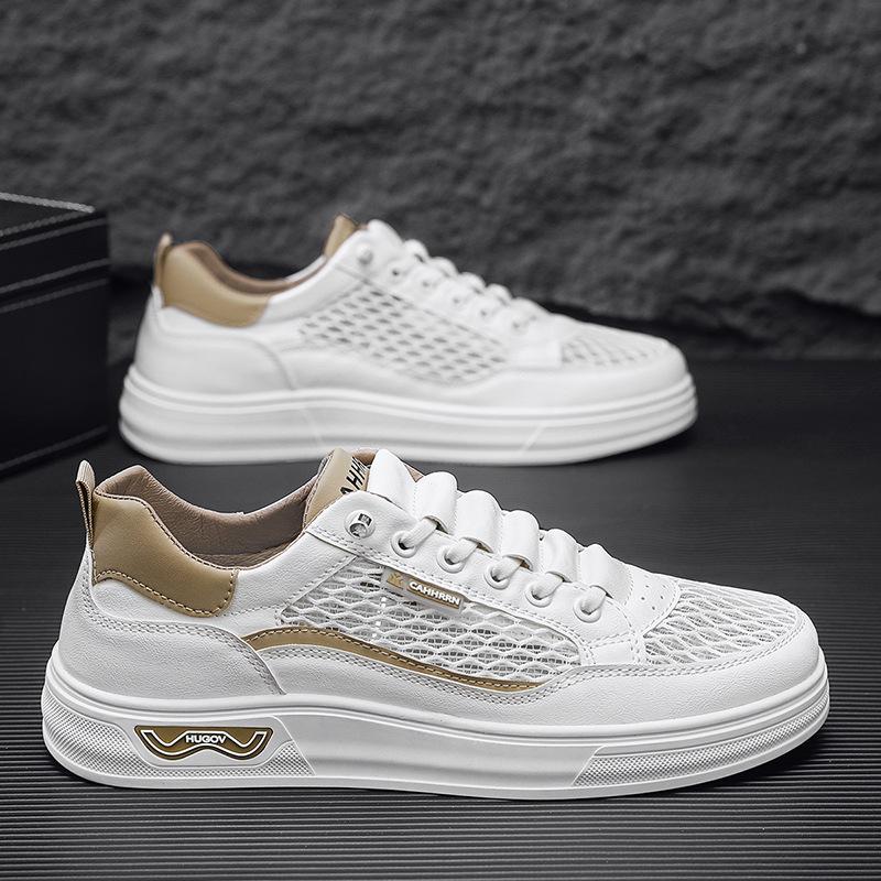 Herrenschuhe 2025 Sommer neue Low-Top Schnür-Freizeitschuhe Herrenmode Trend vielseitige Farbabstimmung Sport-Board-Schuhe