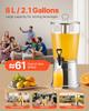 Drink Dispenser 8L Beverage Dispenser for Parties with Spigot Ice Chamber
