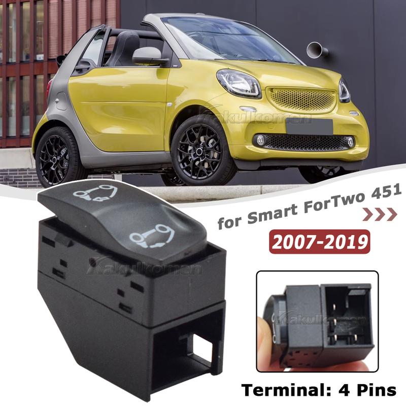 Car Sunroof Opening Closing Convertible Switch Button Replacement For Smart Fortwo 451 Carbrio 2007- A4518203810 4518203810