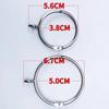 10 Piezas 38/50 mm Anillo para Colgar Cortina Herramienta de Almacenamiento Gancho Metálico para Cortina de Ducha Toalla Ferretería de Baño Con Ojales