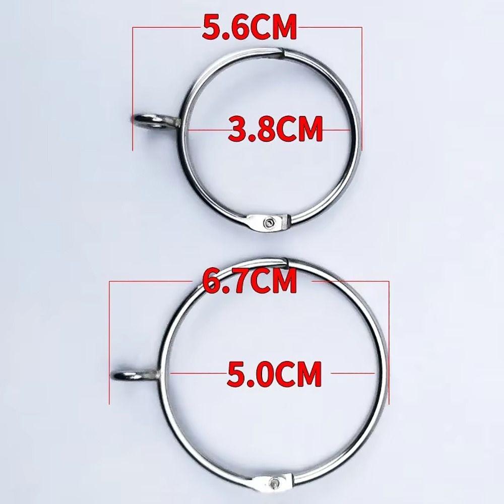 10 Piezas 38/50 mm Anillo para Colgar Cortina Herramienta de Almacenamiento Gancho Metálico para Cortina de Ducha Toalla Ferretería de Baño Con Ojales
