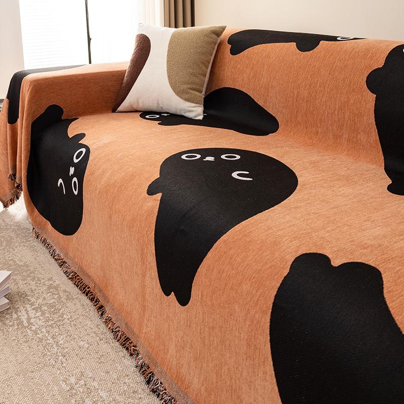 Chenille Sofabezug Handtuch Vier Jahreszeiten Universell Rutschfest Einteiliger Sofabezug Kratzfest Kissen