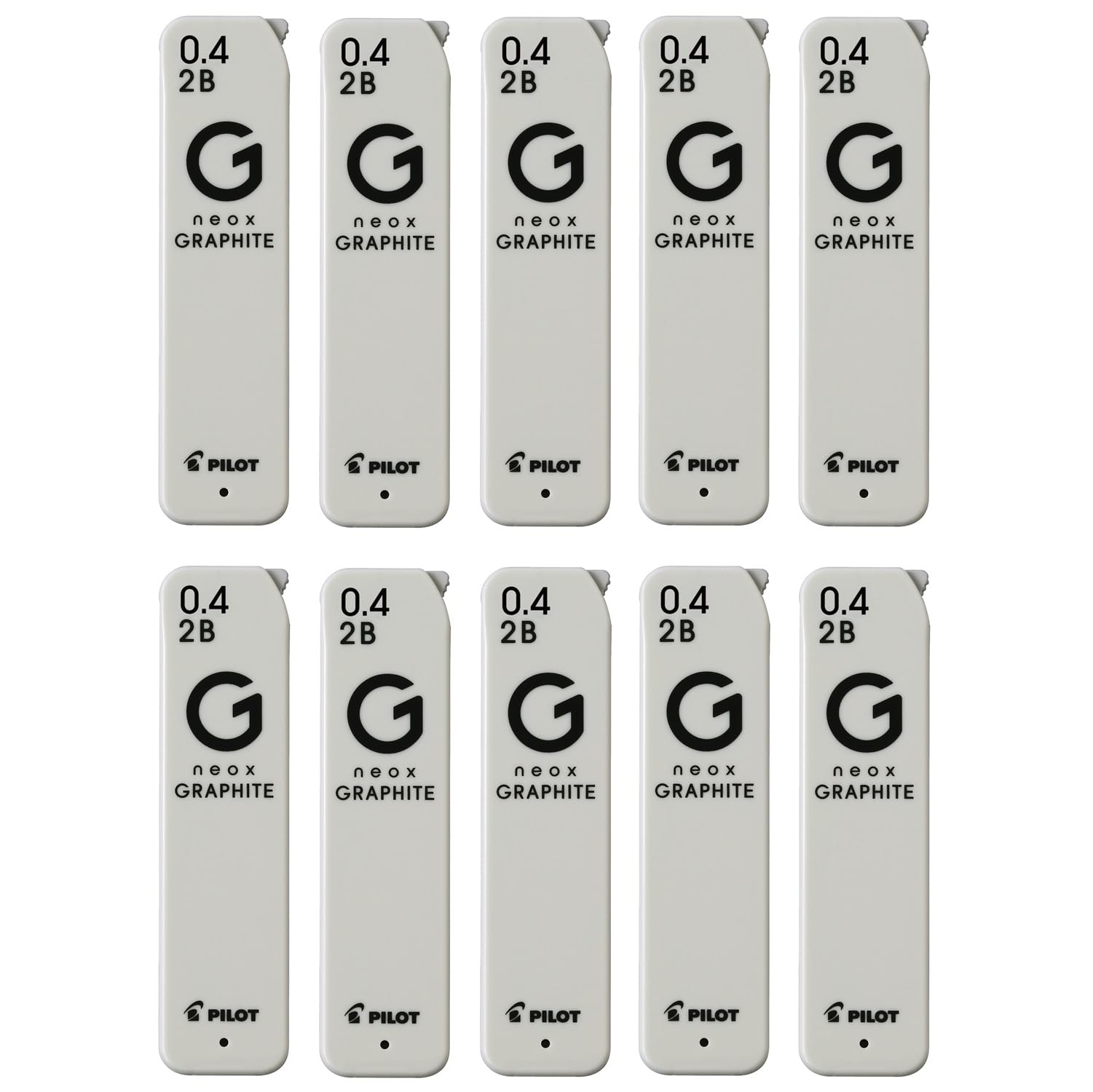 

PILOT Neox Graphite 2B Mechanical Pencil 10HRFG042B 0.4mm Refills, 10-Pack,
