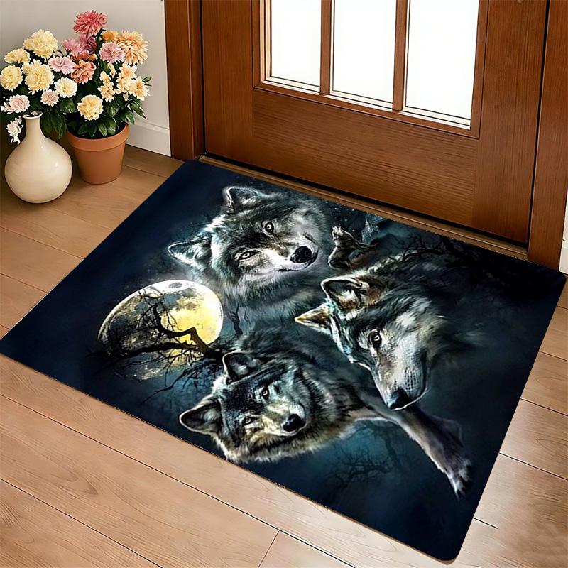 Wolf Pack Living Room Nonslip Area Rug Soft Carpet For Bedroom Game Playroom Sofa Office Home Decor Doormat Christmas Gift C9301280