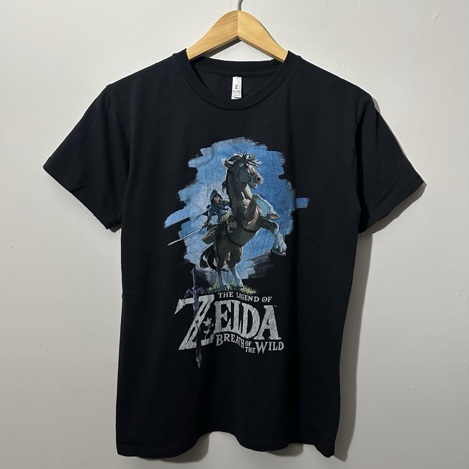 Nintendo The Legend Of Zelda Breath Of The Wild T Size Medium Black Unisex T-Shirt M