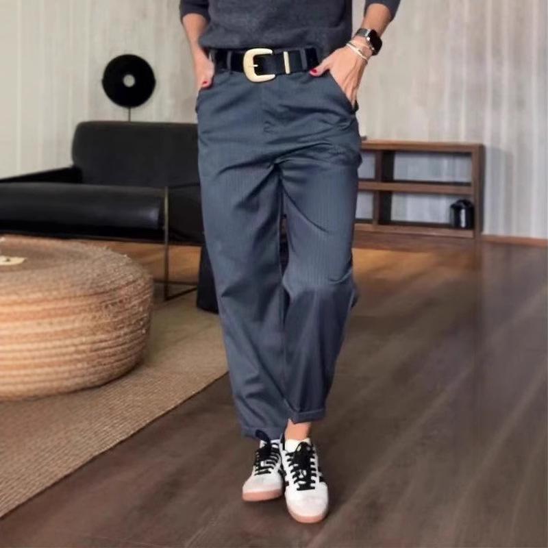 

2025 Autumn Women s High-Waist Straight-Leg Casual Pants XXXL