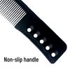 Professional Barber's Black Handle Wide Tooth Hair Cutting Comb
