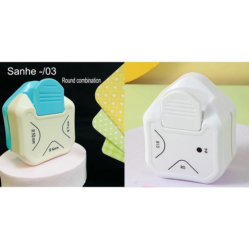 3 In1 Mini Round Corner Cutter Corner Durable Rounder Punch R4/R7/R10mm Paper Trimmer Round Corner DIY Paper Cutter Card KD05