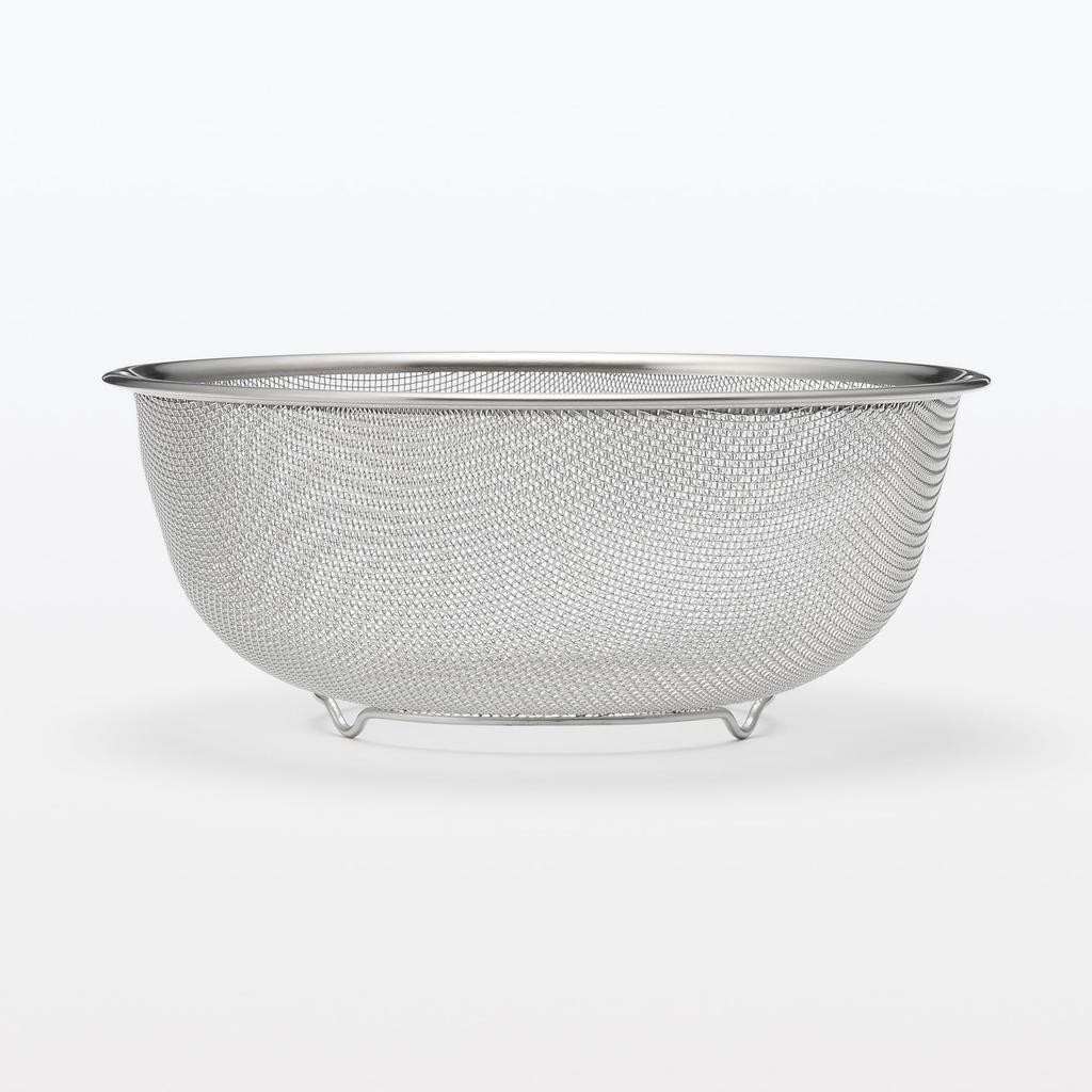 MUJI Edelstahl Maschen Durchmesser x Höhe 9 cm 12828921 Sieb, Groß, ca.. 22.5