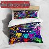 3pcs Duvet Cover Set (1*Duvet Cover + 2*Pillowcase, Without Core), Custom Name Game Sprunki Pattern Bedding Set, Home Bedroom Decor Gift