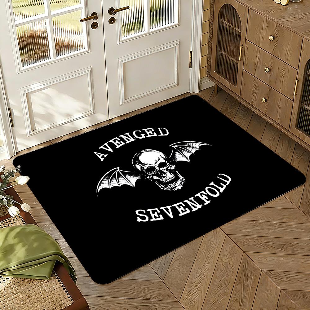 Band A-Avenged Sevenfold Floor Mat Floor Mat Soft Flannel Non-Slip Door  Rug for Living Room