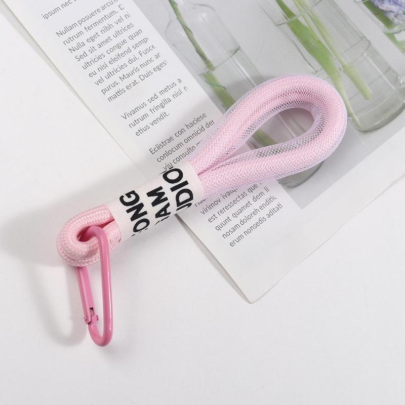 Flerfarget Håndvevd Nøkkelring Mobiltelefon Lanyard Anti-Tapt Knute Tau Stropp Nøkkelring Menn Kvinner Bilnøkkelholder Tilbehør