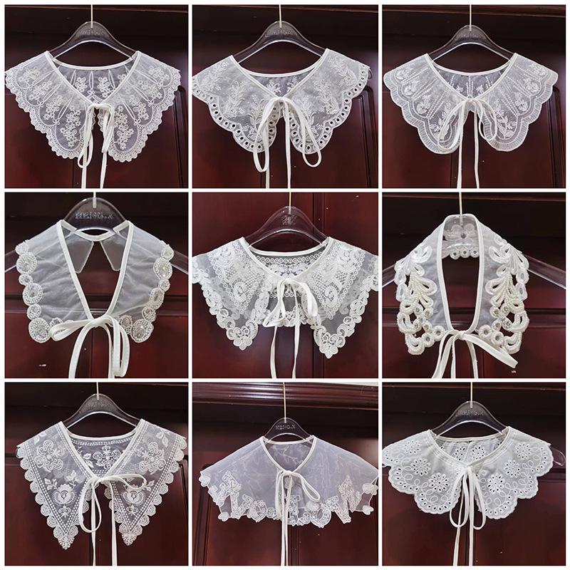 

Exquisite Women s Organza Embroidered Floral Collar