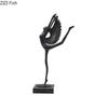 Ballet Angel Black Figures Sculpture Marble Base Desk Decoration Abstract Dancer Character Metal Statue Room Aesthetic Decor